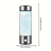 Upgraded Hydrogen Water Bottle with Ionic Filter - Stainless Steel & Glass, USB Rechargeable 1000mAh Battery-Powered, Quick Purification in 3 Minutes. - GREEN LIFE CYPRUS